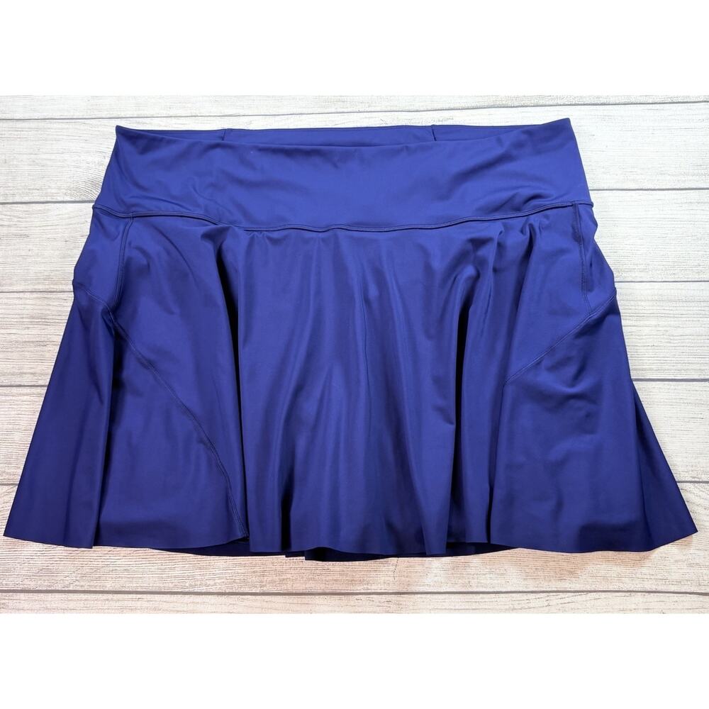 Copied - Athleta Ace Tennis Skort 15.5" Navy Blue Sporty Stretch Pockets Size 3X